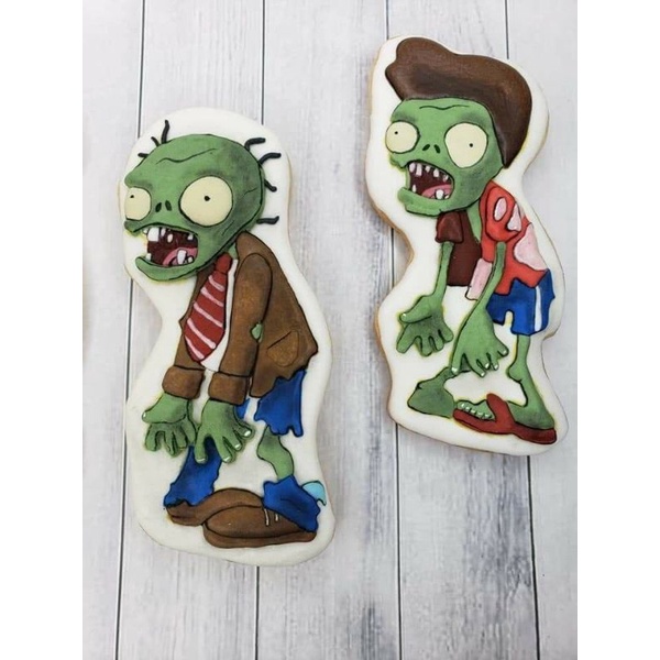 

Butter Cookies tema Plants vs Zombie kukis karakter lucu