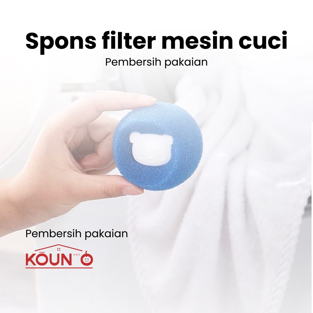 Reusable Pengangkat Bulu Rambut Bola Filter Mesin Cuci Spons Bola Pembersih Pakaian