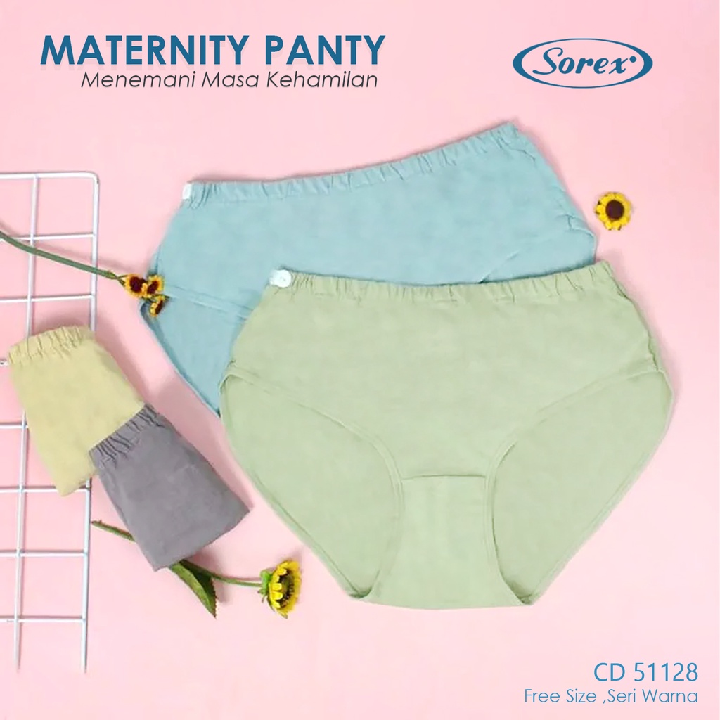 Celana Dalam Hamil Maternity Panty Katun Midi CD Sorex 51127 &amp; 51128 Premium Quality