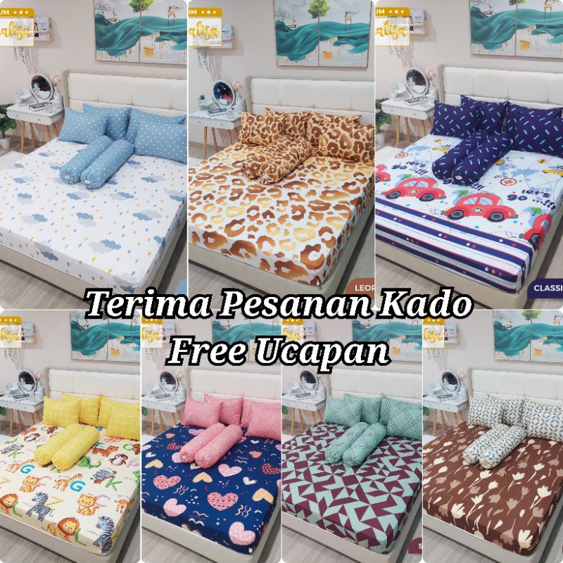 Monalisa Premium Sprei Tinggi 30cm 160x200 180x200 King Queen Size 160x200x30 180x200x30 Kado Ulang 