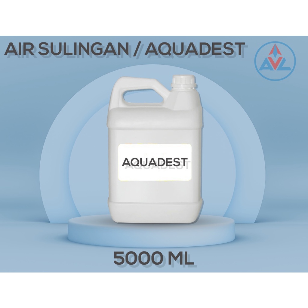 AGS (FreeOngkir) AQUADEST / AIR SULINGAN / AIR MURNI (H2O) - 5000 ML Terpopuler Termurah Terlaris