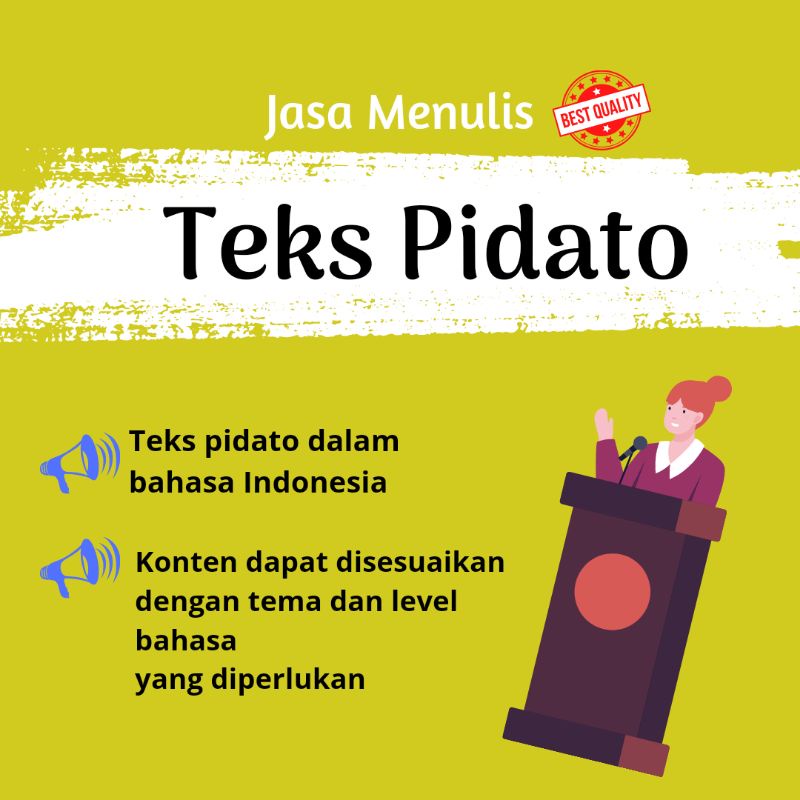 jasa menulis PIDATO (TEKS PIDATO) joki pidato | Jasa menulis teks pidato | jasa menulis online