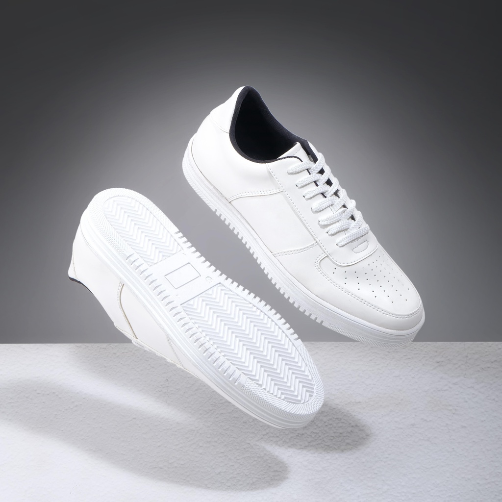 SEPATU PRIA SNEAKERS BASIC - DAVINCI FULL WHITE