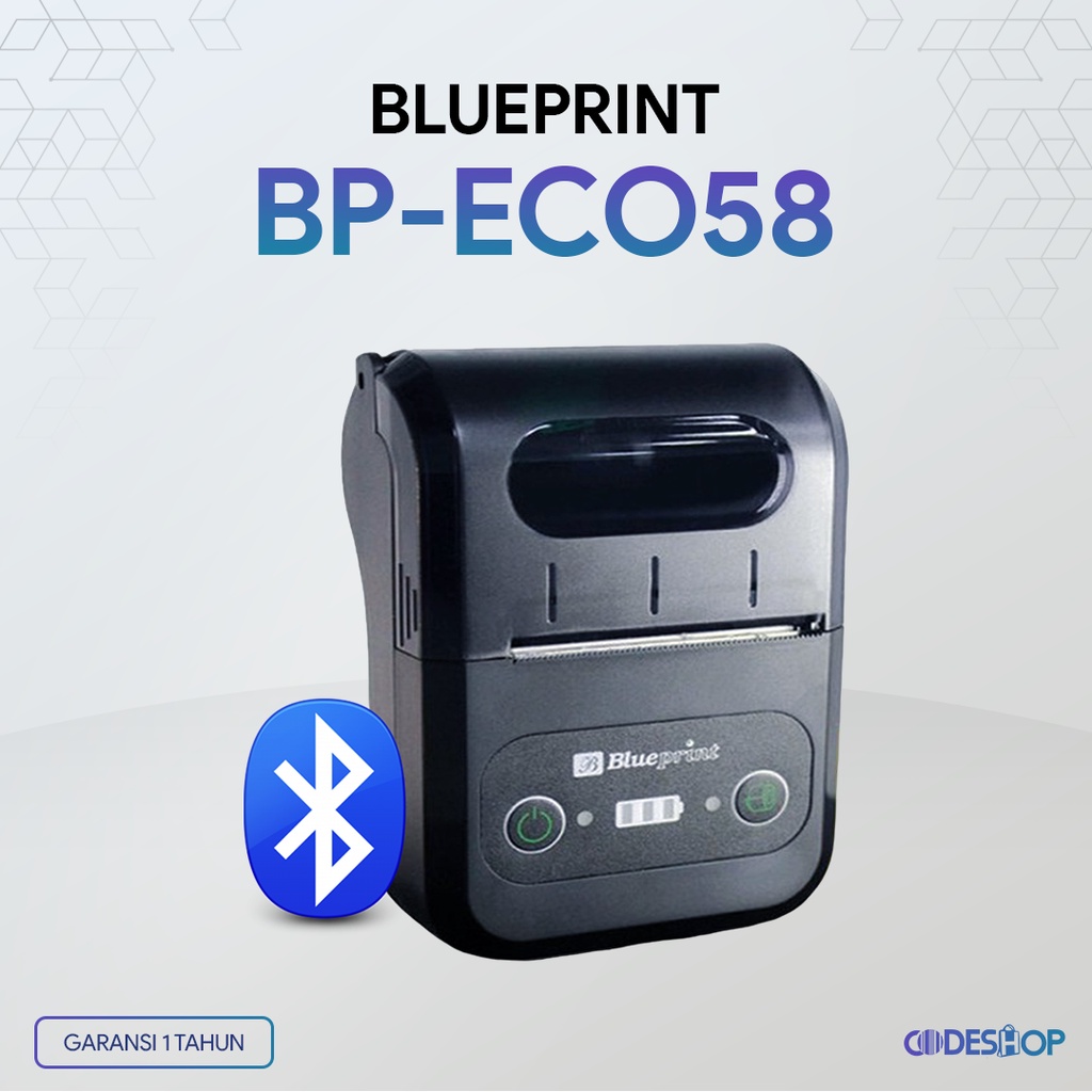 Printer Bluetooth BLUEPRINT ECO58 Cetak Struk Kasir Portabel