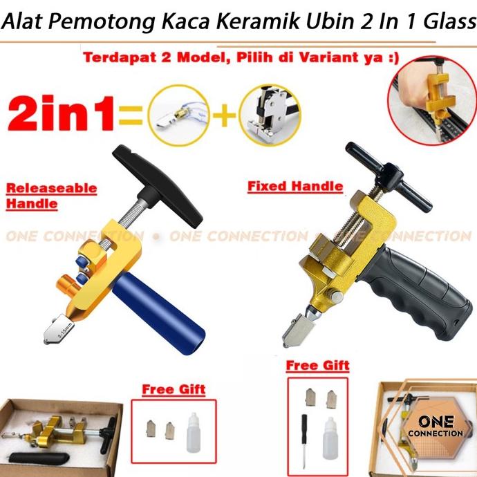 

Alat Pemotong Kaca Keramik Ubin 2 In 1 Glass Cutter Manual Multifungsi onecon90 Murah