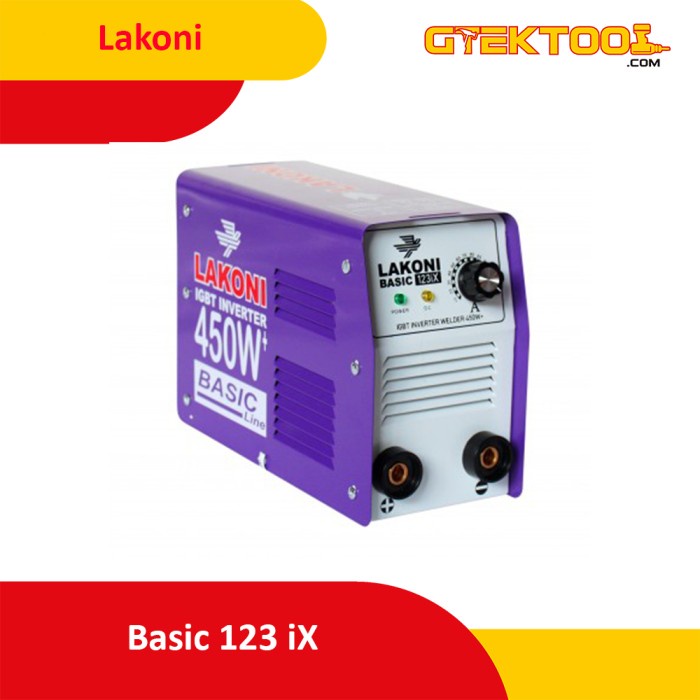 Lakoni Basic 123 Ix Mesin Las / Travo Las 450 Watt / 123 Ix Lakoni
