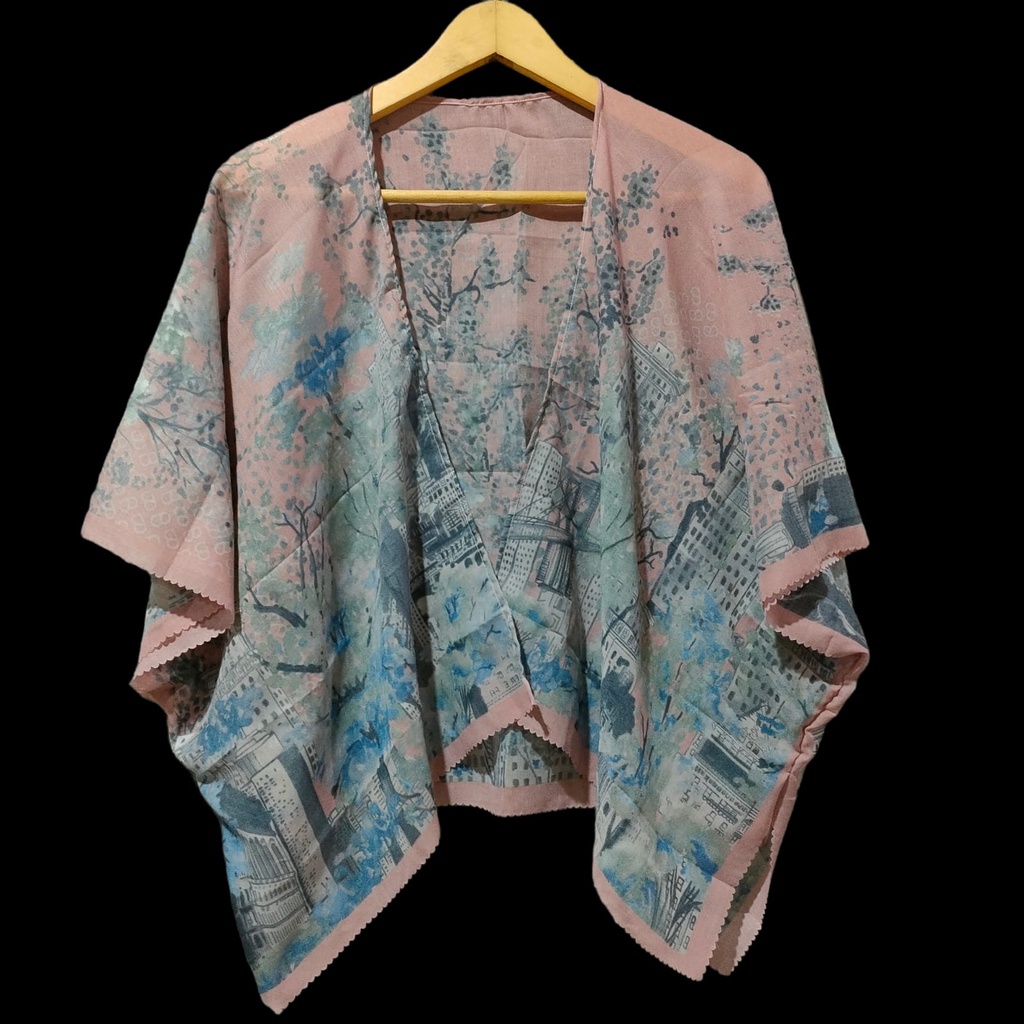 OUTER KIMONO BETWING SCARF CITY SERIES/ Cardigan Scraft betwing / Luaran Scraft model kelelawar