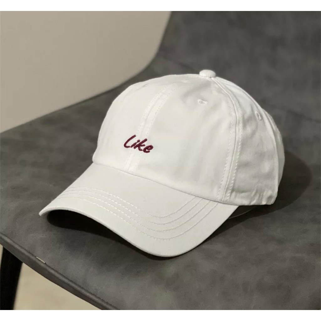 Topi Pria / Wanita Baseball Golf Logo Ediko Sport Fashion - Navy-LIKE PUTIH