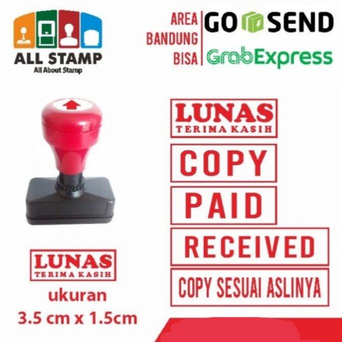

BRG BARU stempel lunas paid copy otomatis tinta