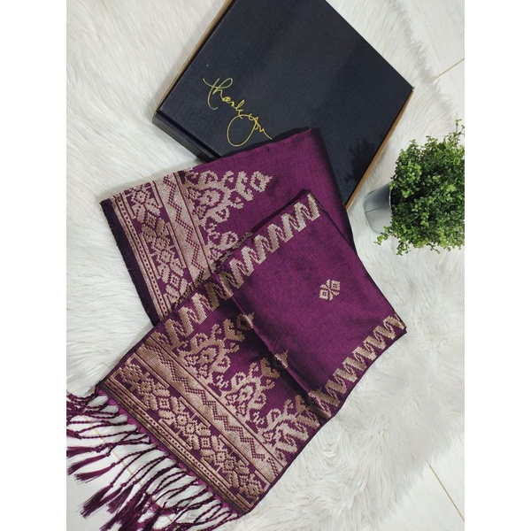Songket silungkang warna manggis gold