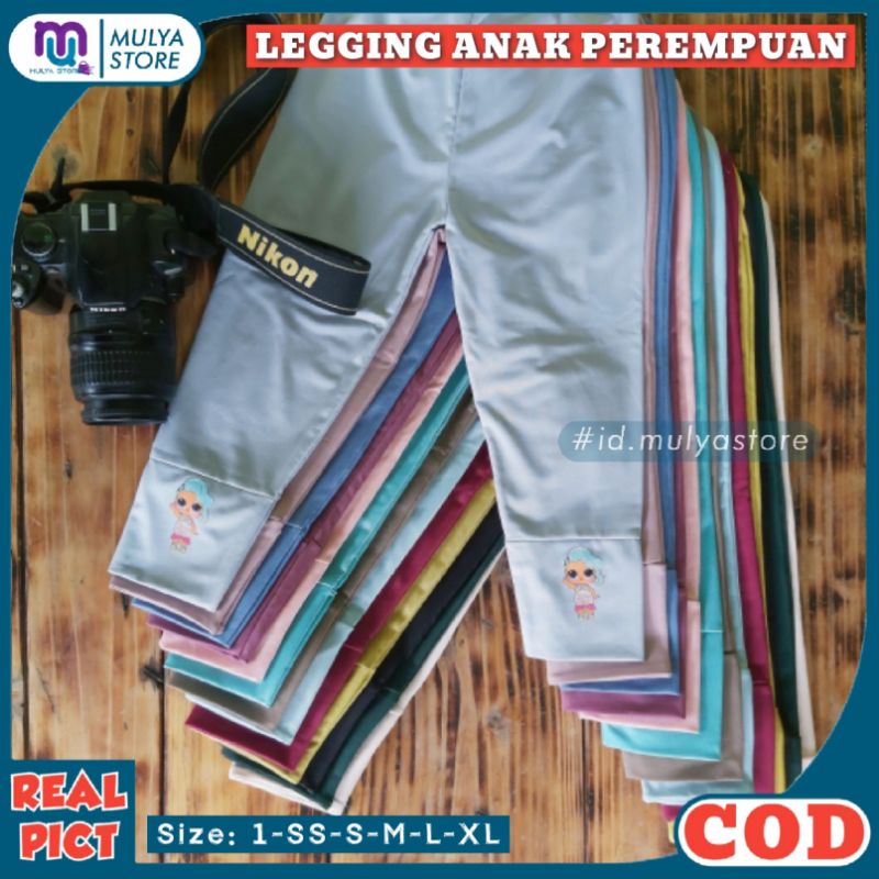 Celana Legging Anak Perempuan dan Remaja Panjang Gambar Bahan Premium Lembut Melar
