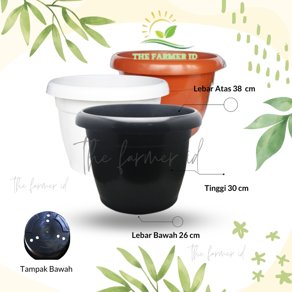 Pot Tulip 40 cm - Pot Bunga 40 cm - Pot Ukuran Besar