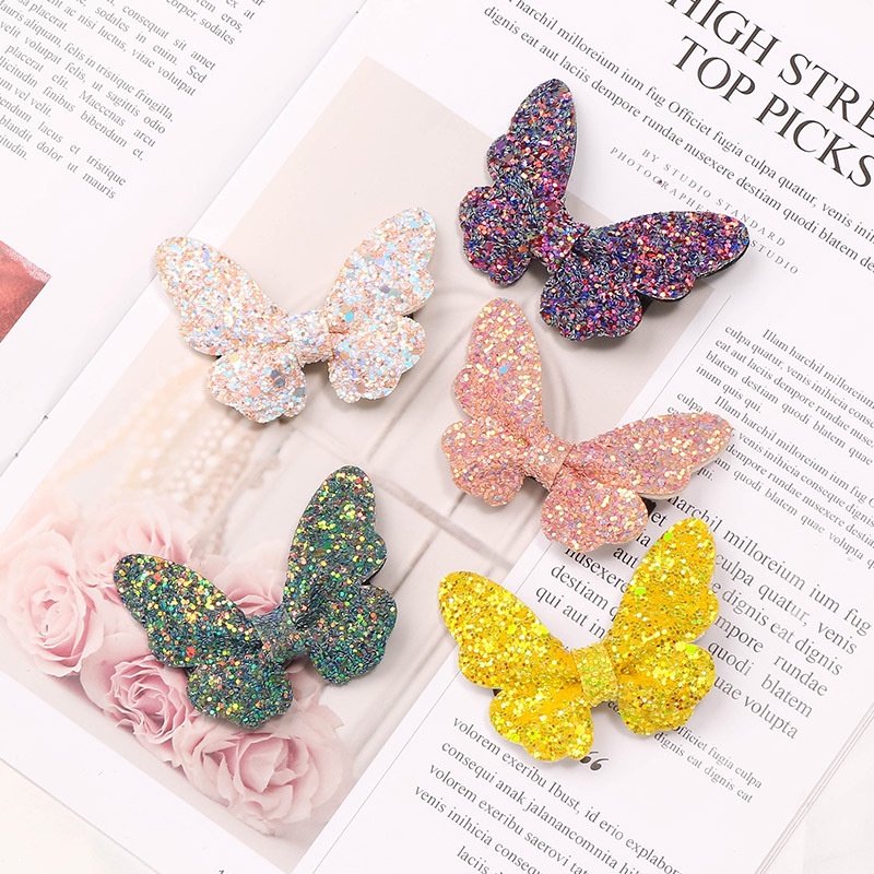 JEPIT RAMBUT KUPU ANAK PEREMPUAN MODEL KUPU-KUPU JEPITAN PONI RETRO GIRL BAYI BABY CUTE GIRLY WARNA GLITTER BLINK HAIR CLIP PIN HAIRCLIP HAIRPIN KOREA KOREAN STYLE