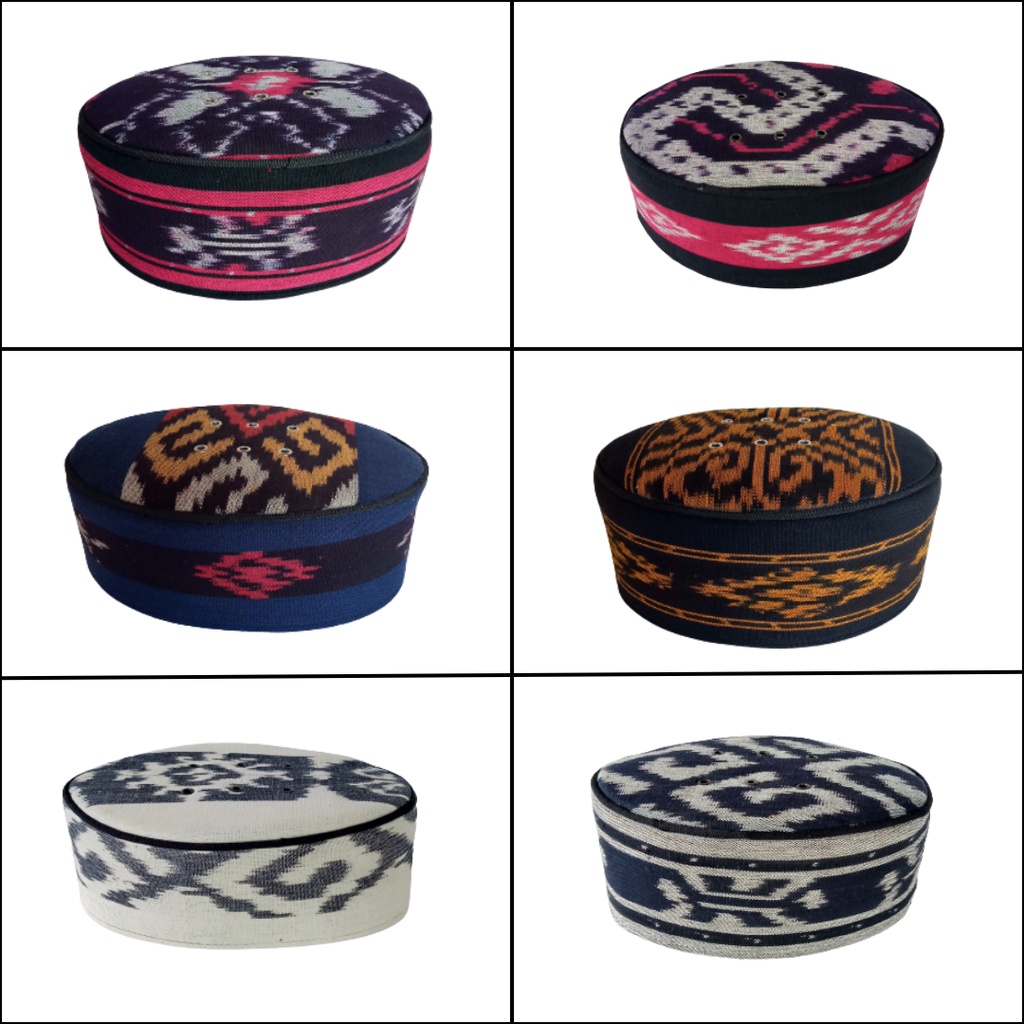 peci tenun etnik , peci songket . songkok tenun. songkok songket