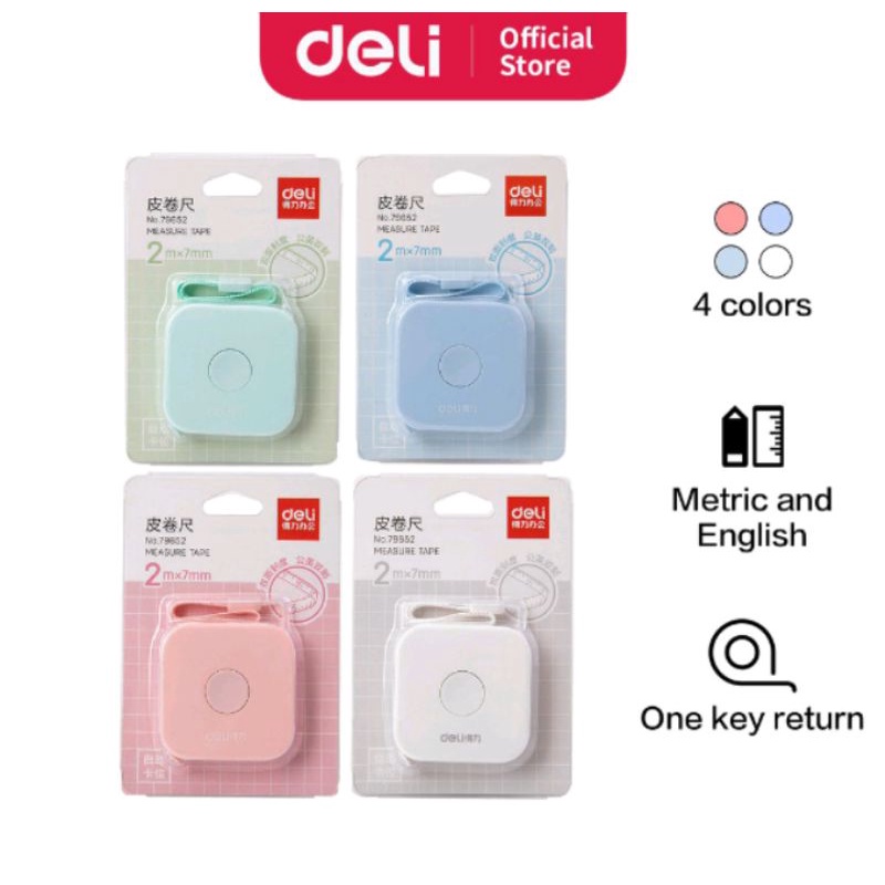 

DELI METERAN TARIK MEASURE TAPE NO 79652 ORIGINAL