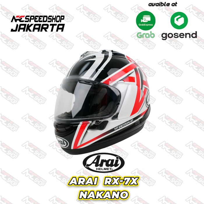 Helm Full Face Arai Rx7X Nakano + Visor Dark Smoke Arai Paket Helm #Original