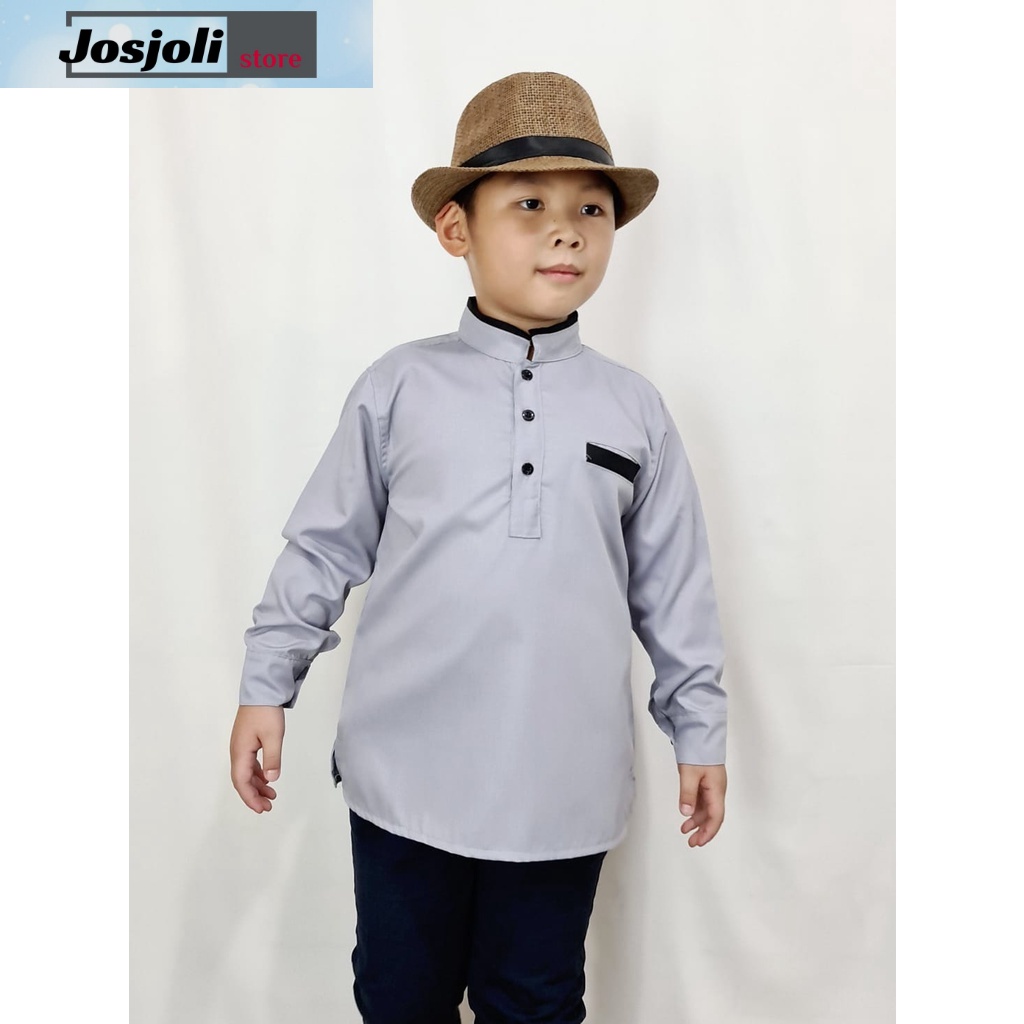 JOSJOLI_STORE/Kemeja Koko Kids Anwa/Kemeja Koko Anak Laki-Laki Lengan Panjang/Usia 5_12tahun