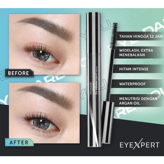 Wardah Paket EyeXpert The Volume Expert Mascara + Optimum Hi-Black Liner