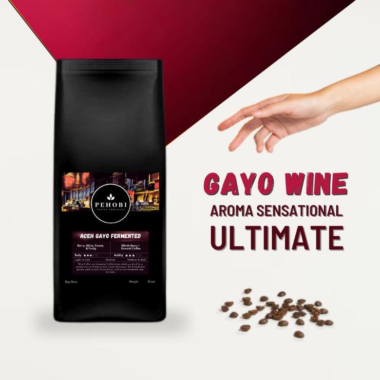 

☛ Bonus 50% PEHOBI Kopi Arabika Aceh Gayo Fermented / Wine 250 Gram ...,,