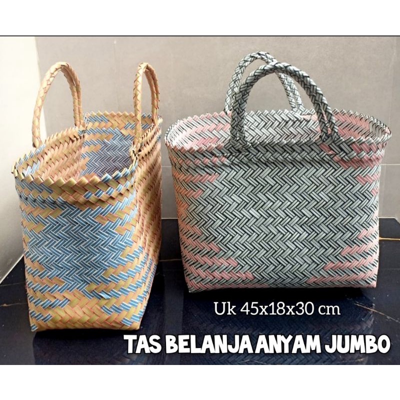 Tas belanja jumbo | tas keranjang pasar tas anyaman