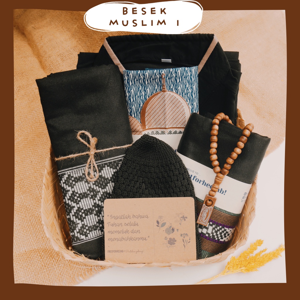 

(MUSLIM I) Hampers Besek Cowok | Gift Box Kado Perlengkapan Shalat Ulang Tahun Lebaran Anniversary