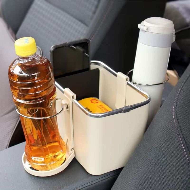 {DS} Tempat Tissue Mobil Serbaguna Kotak Penyimpanan Botol Minum Multifungsi Dengan 2 Cup Holder