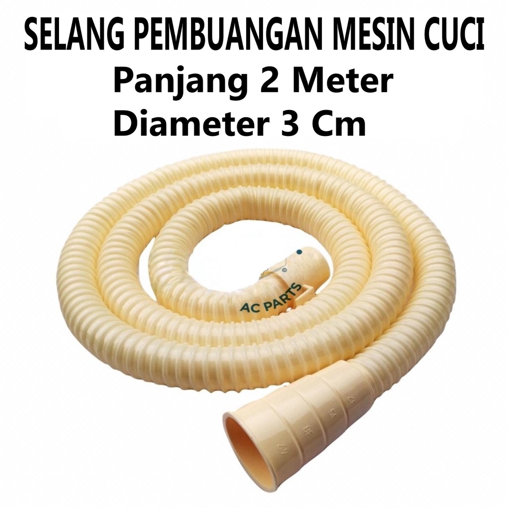 Selang Pembuangan Air Mesin Cuci Outlet LG 2 Meter Slang Universal Sambung