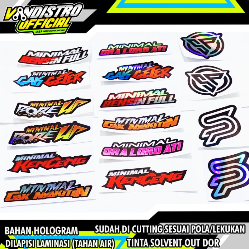 stiker kata kata / stiker minimal / stiker racing / stiker motor / stiker viral