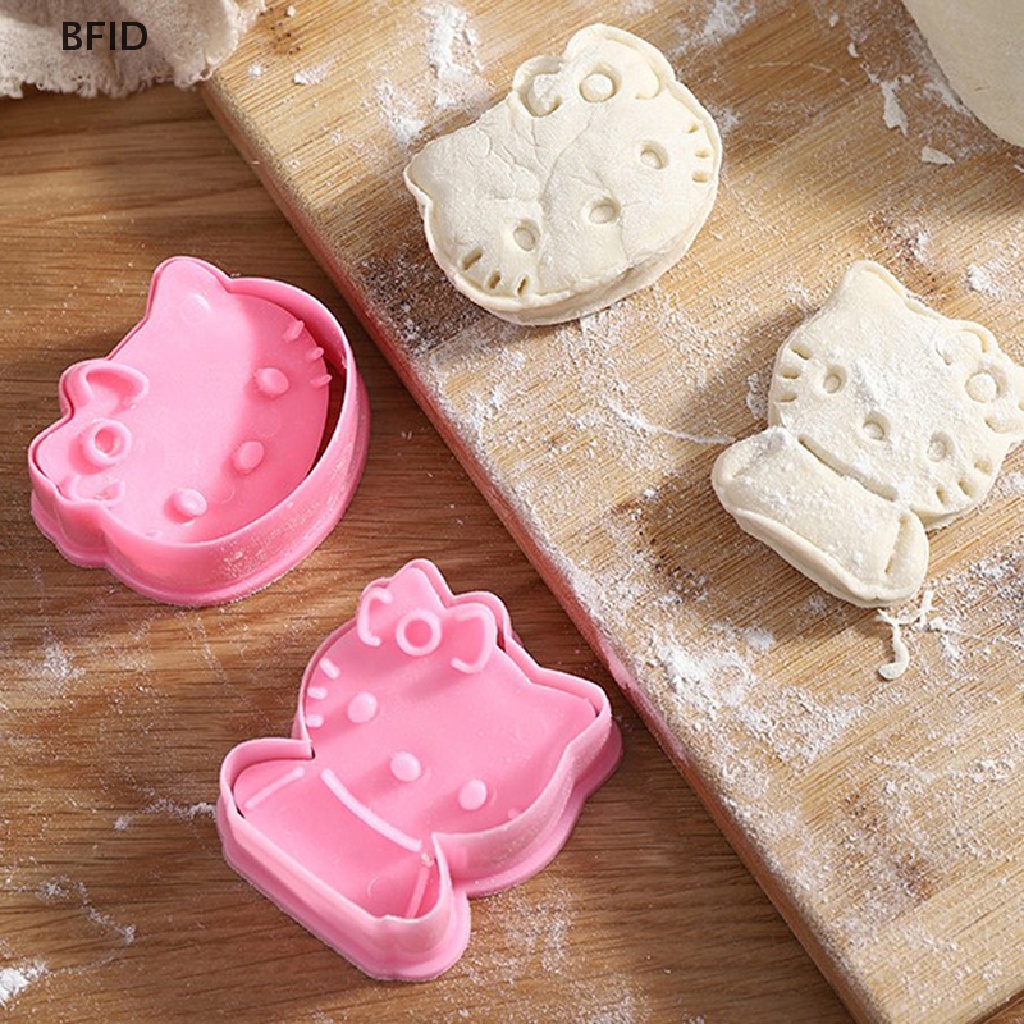 [BFID] Kt Bentuk Kucing DIY Sandwich Mold Cutter Little Kitty Cat Shape Sandwich Mold Bread Cake Mold Maker Alat Dessert Sarapan Dapur Rumah [ID]