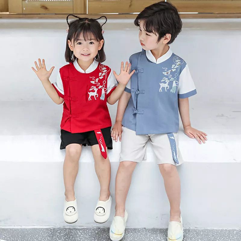 Setelan Baju Anak Couple Motif Shincia/Baju Unisex Imlek/CNY Pants Set