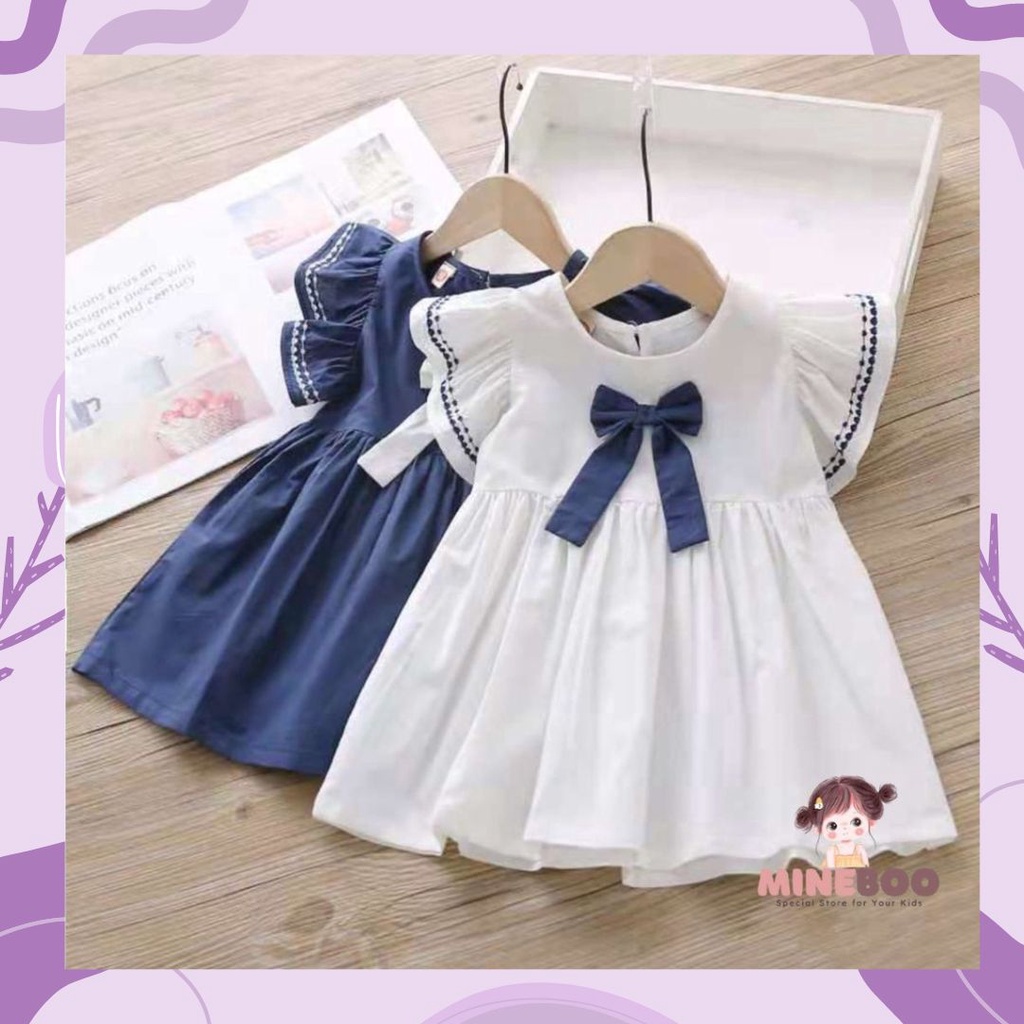 mineboo - CARLA RIBBON EBV 0-7tahun Dress anak/Bayi Perempuan Gaun bayi Rok Anak tipis Pakain anak perempuan cewek inport dress pesta