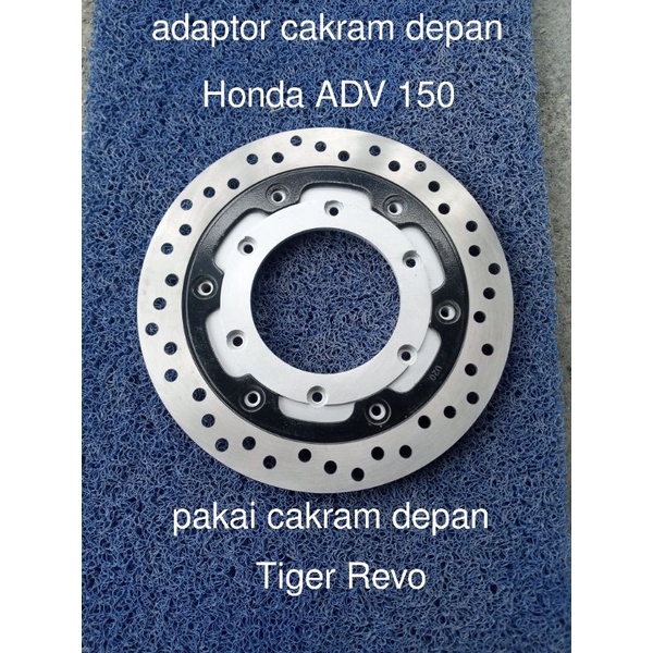 adaptor cakram depan ADV pakai cakram depan Tiger Revo adaptor cakram depan Honda ADV 150 pakai cakr