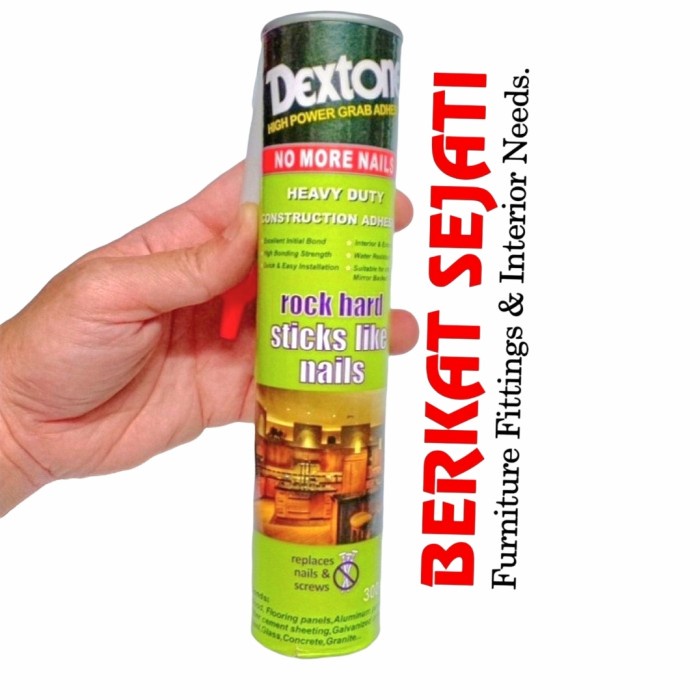 Lem Lem Kaca Kayu Alum Keramik Batu Metal No More Nails Dextone Not Bostik
