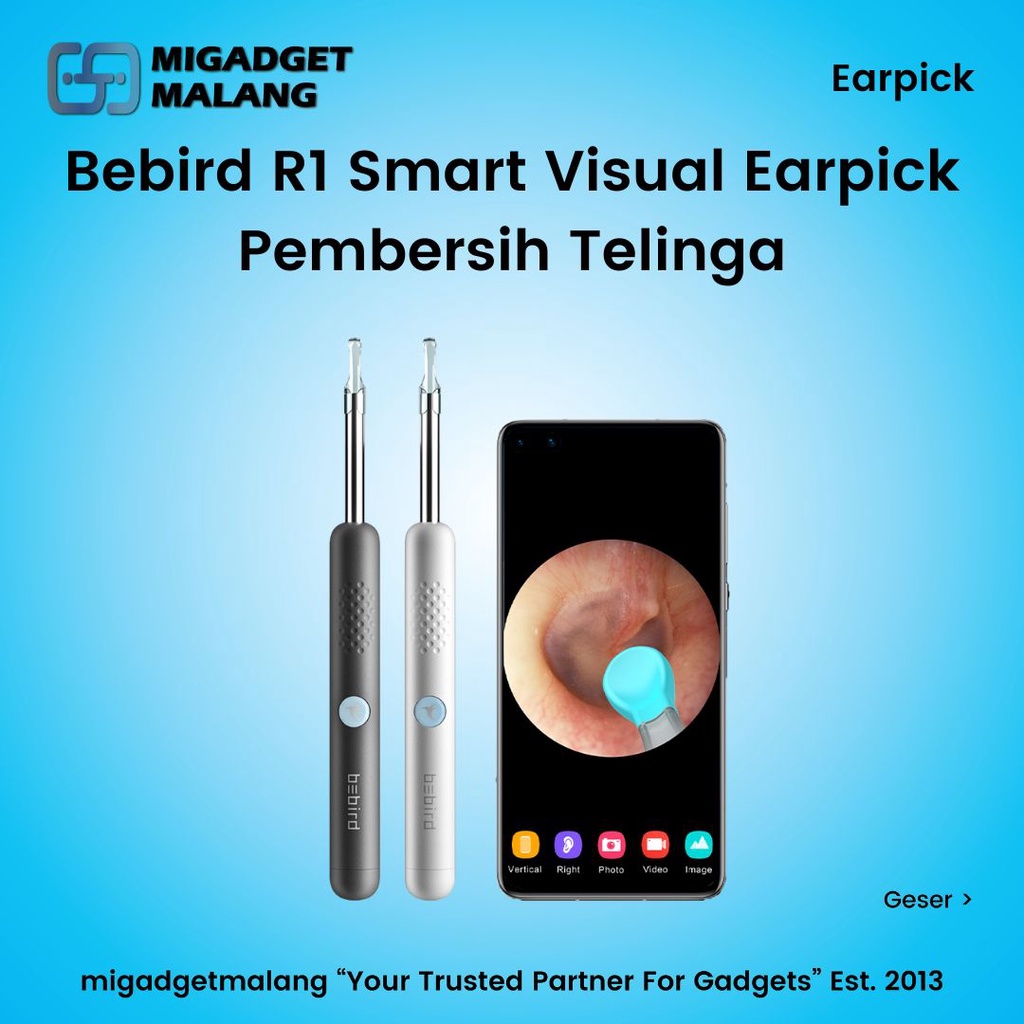 Bebird R1 R 1 Smart Visual Earpick Kamera Pembersih Telinga