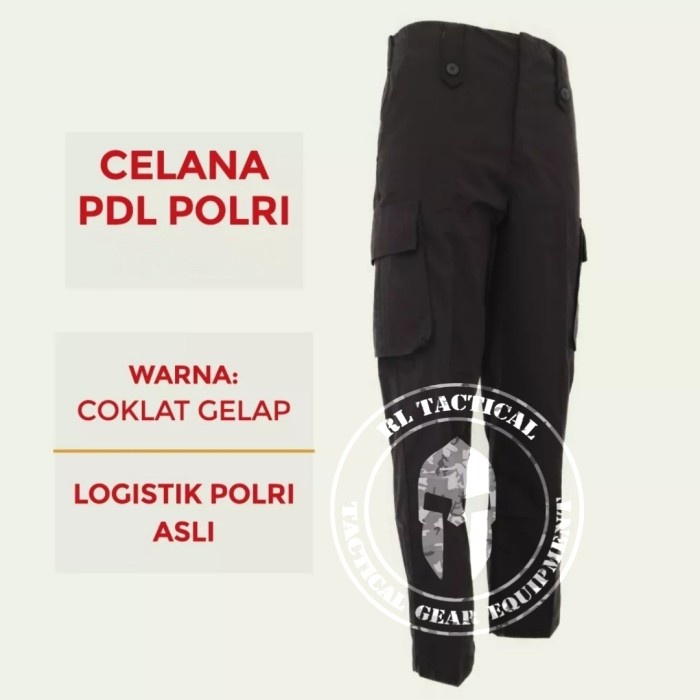 Celana Pdl Polisi Pdl Brimob Jatah - Coklat tua, 34