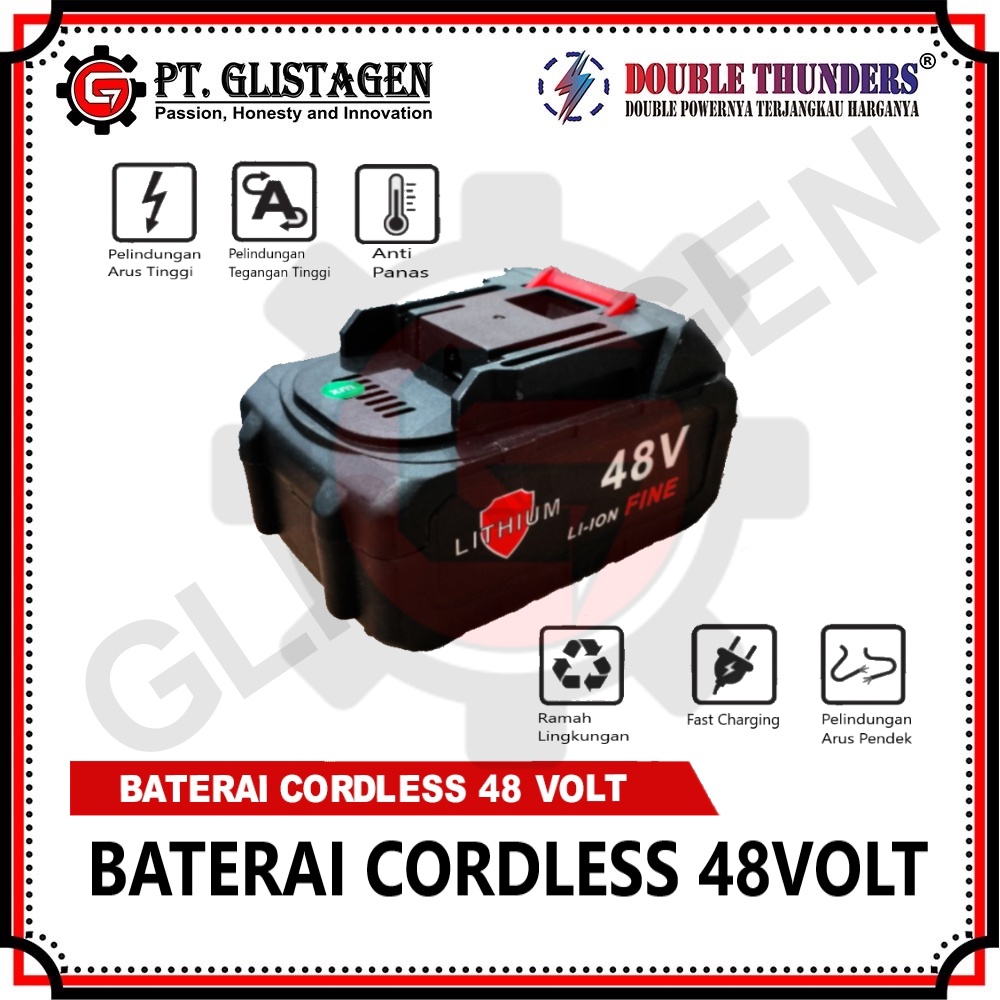 Baterai Mesin Impact Wrench Battery Lithium-Ion 48Volt 10Cell ORIGINAL