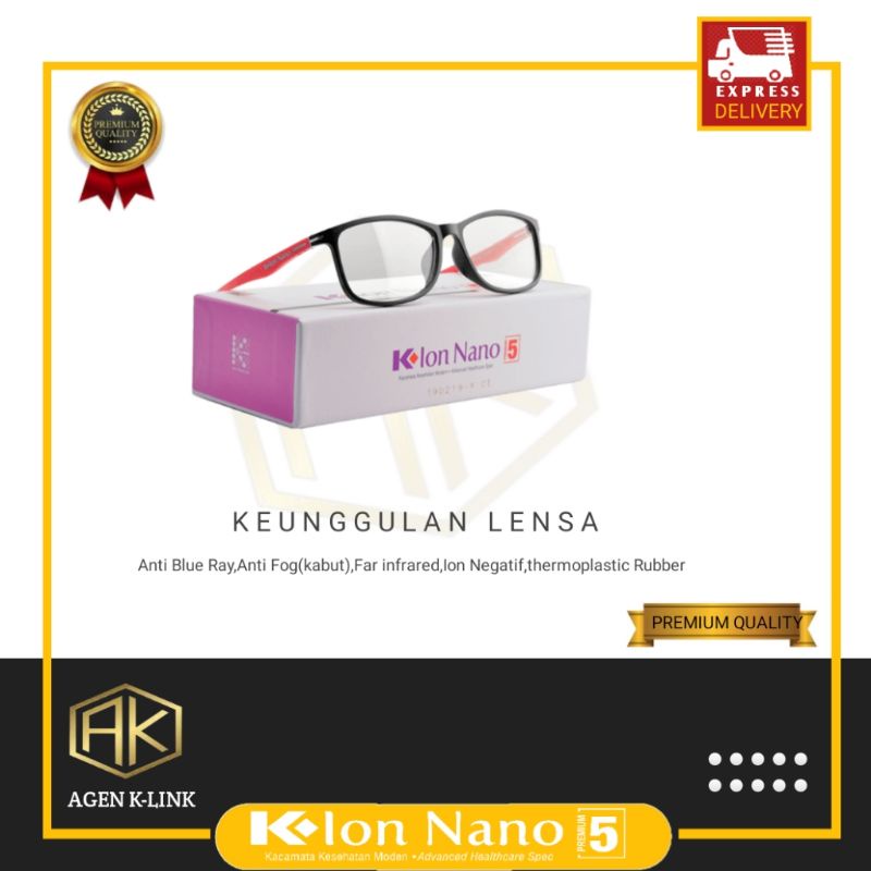 K-ION NANO PREMIUM 5 ORIGINAL KACAMATA K LINK Kacamata Premium 5 K ion Nano Kacamata Terapi Kacamata