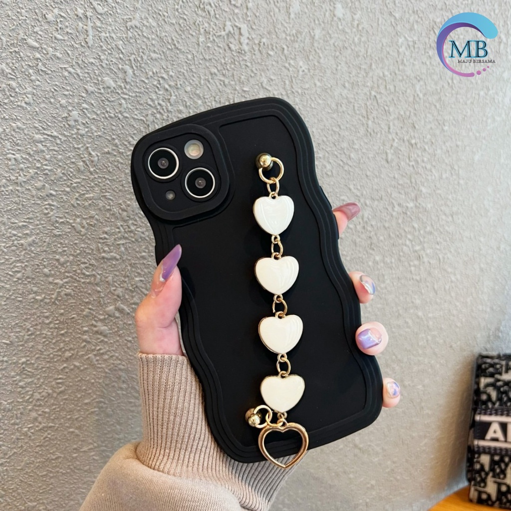 GC05 SOFTCASE GELOMBANG RANTAI LOVE FOR IPHONE 7 8 SE 2020 7+ 8+ X XS XR XS MAX 11 12 13 14 PRO MAX PLUS MB4293