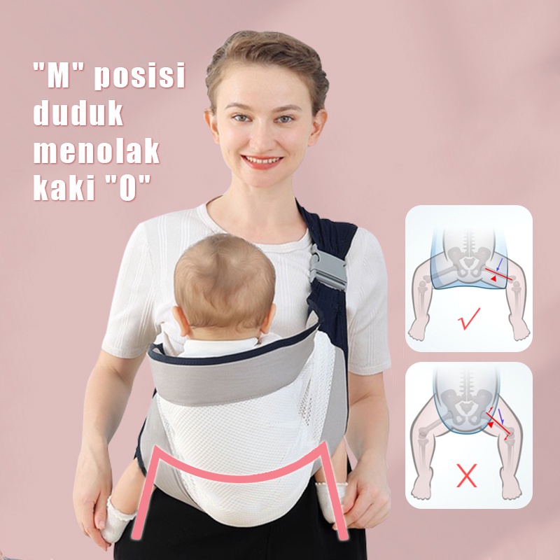 Gendongan Bayi 2in1 Multifungsi Penutup Menyusui Baby Carrier 0-3 Tahun Gendongan Bayi Depan BD