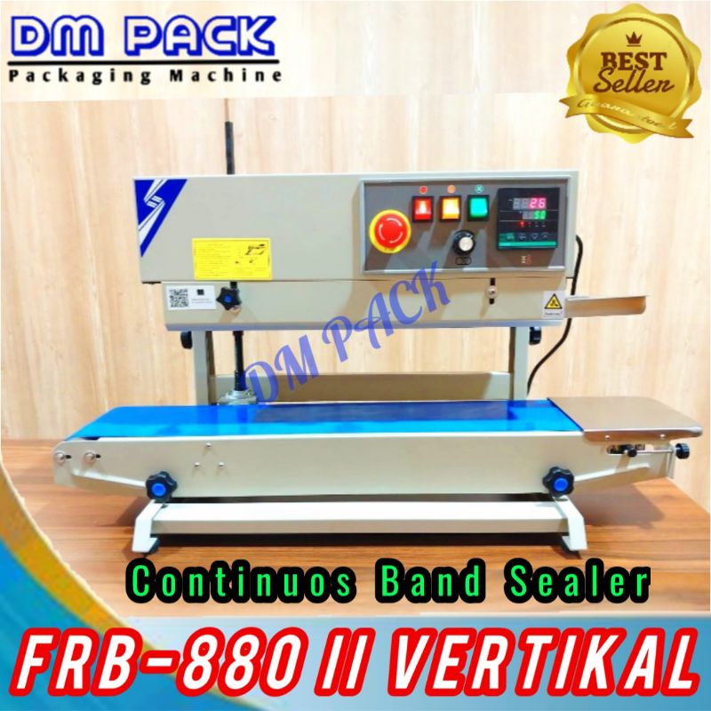 FRB880 Continuous Band Sealer Mesin Press Perekat Plastik ,Banner & Alumunium Foil FRB-880II VERTIKA
