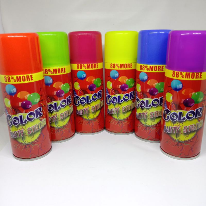 String Spray (Color Party String). Semprotan busa jaring laba laba