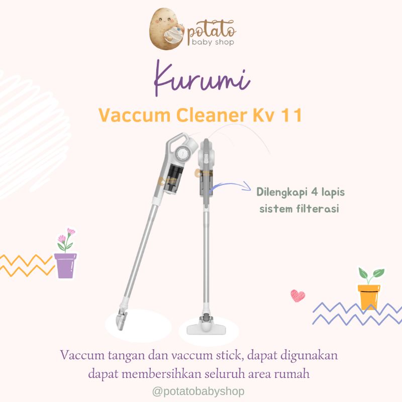 Kurumi Kv 11 Corded Stick Vacuum Cleaner