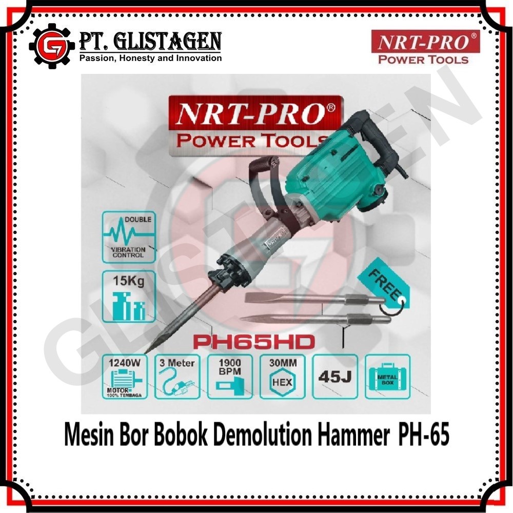 NRT-PRO PH65 Mesin Jack Hammer / Demolition Hammer / Mesin Bobok Beton