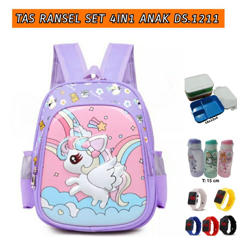 dem_sare / DS1211 TAS RANSEL SEKOLAH PAUD ANAK PEREMPUAN TAS RANSEL MINI   TAS ANAK RANSEL KECIL BACKPACK SEKOLAH TK KARTUN LUCU