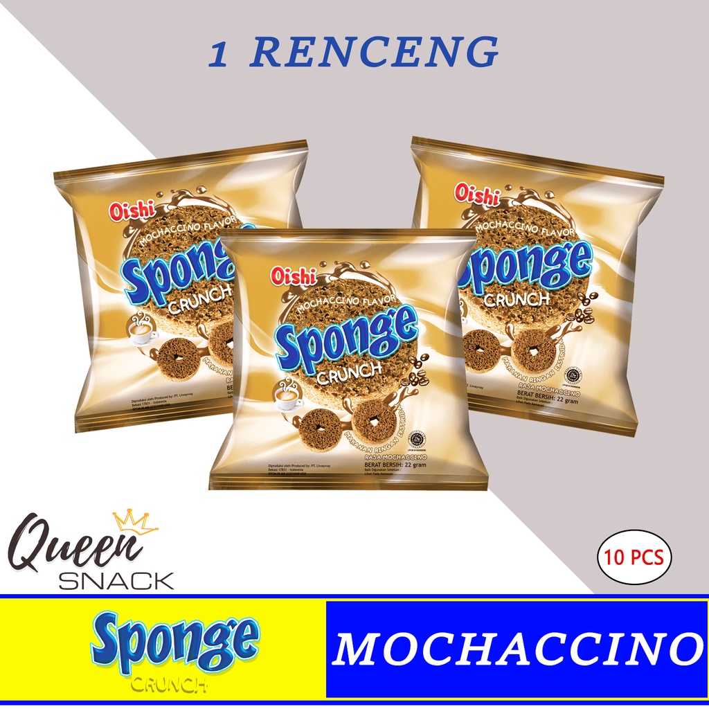 

Ciki Oishi Sponge Crunch Mochaccino Satu Renceng