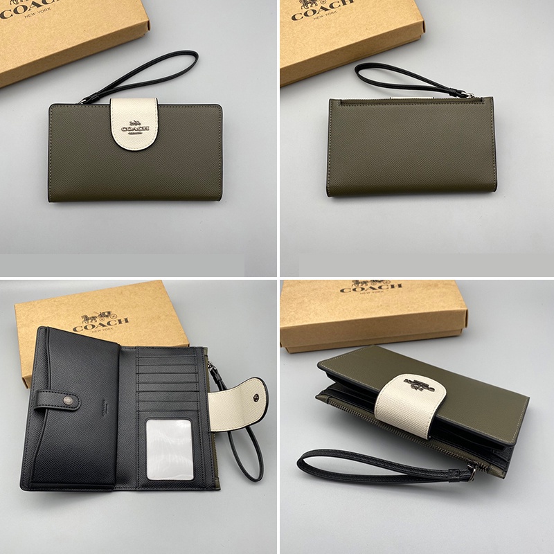 plain COLOR DOMPET WALLET WOMEN LONG WALLET CARD 2869 ZIPPER