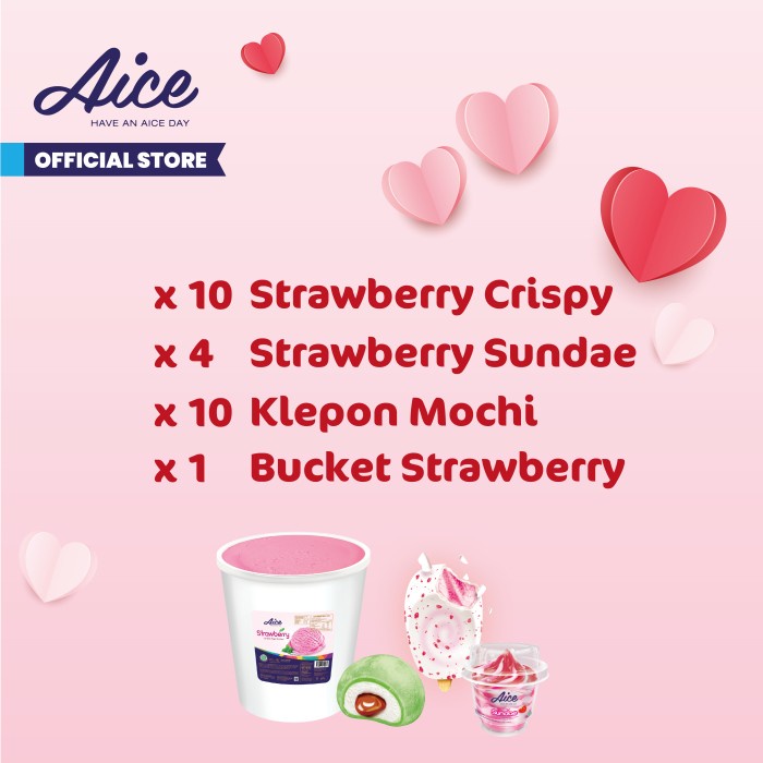 

✨READY✨ -Paket Aice Ice Cream Hampers Special Valentine Sweet Es Krim isi 25pcs- 1.1.23