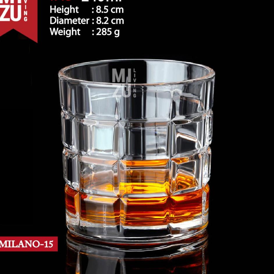 Jual Bl Mizu Milano Whiskey Glass Gelas Kaca Whisky On The Rocks Gelas Air Minum Harga Murah 7082