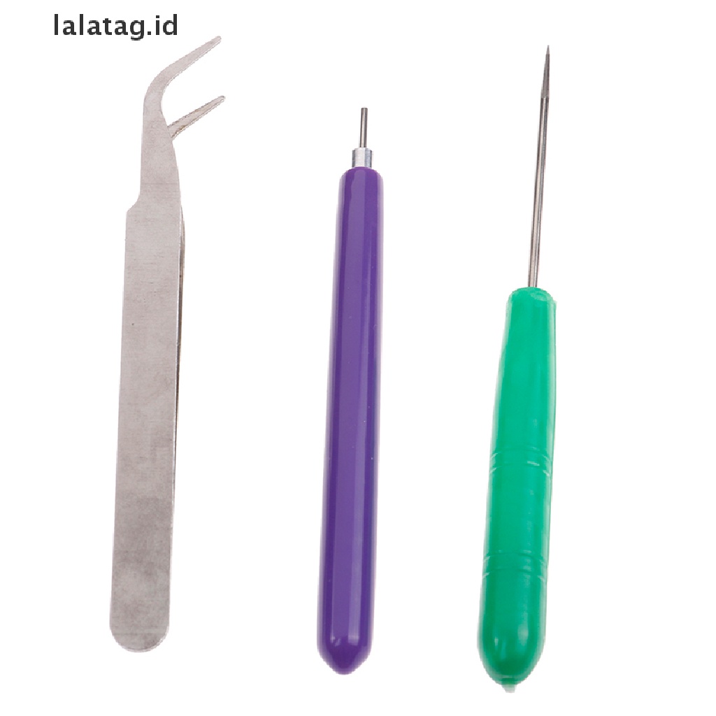 [lalatag] 3pcs Kertas DIY set quilling paper tools tweezer Jarum Pin slotted pen tool kit [ID]