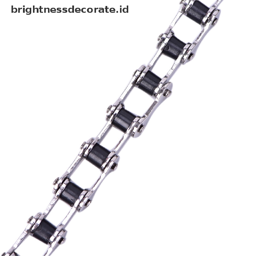 [Birth] Fashion Pria Stainless Steel Motor Sepeda Rantai Gelang Bangle Perhiasan Hadiah [ID]